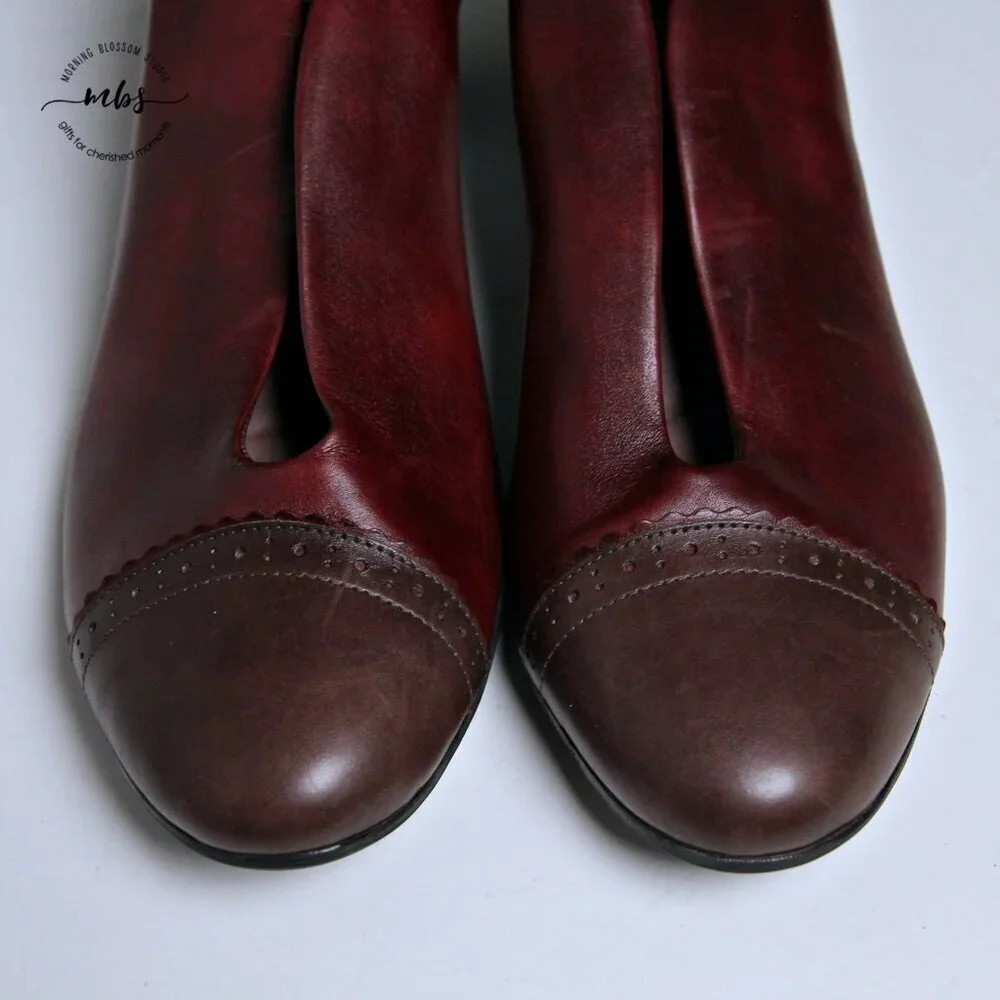 EUC BeautiFeel Calla Cap Toe Pumps‎ in Burgundy Women Size EU 42
